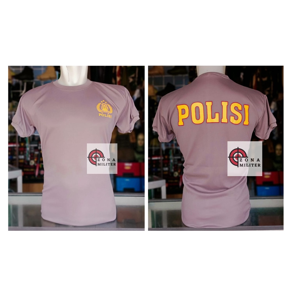 kaos polisi baju polisi kaos dalam polisi kaos polisi coklat - Kerah Pendek bisa COD