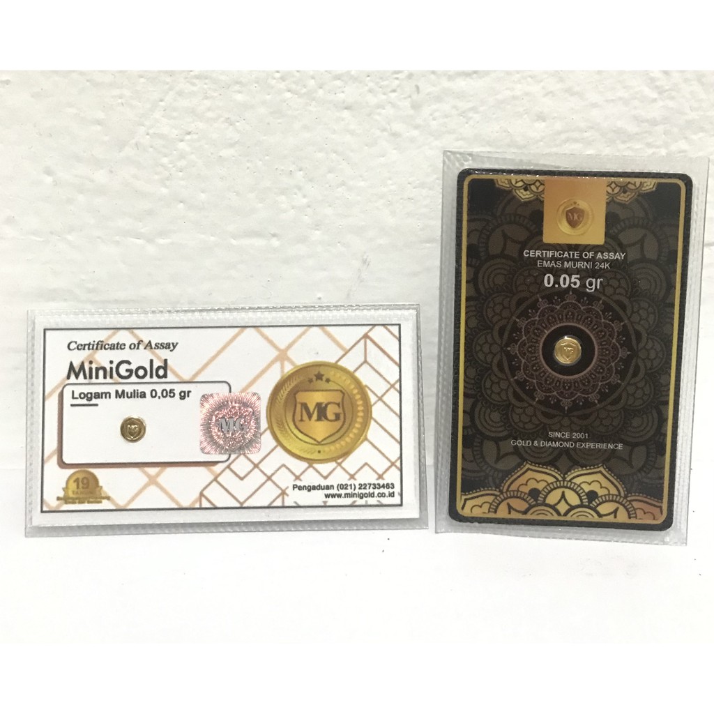 Minigold Koin Emas Murni Mini 24 Karat Logam Mulia - 0.05gr