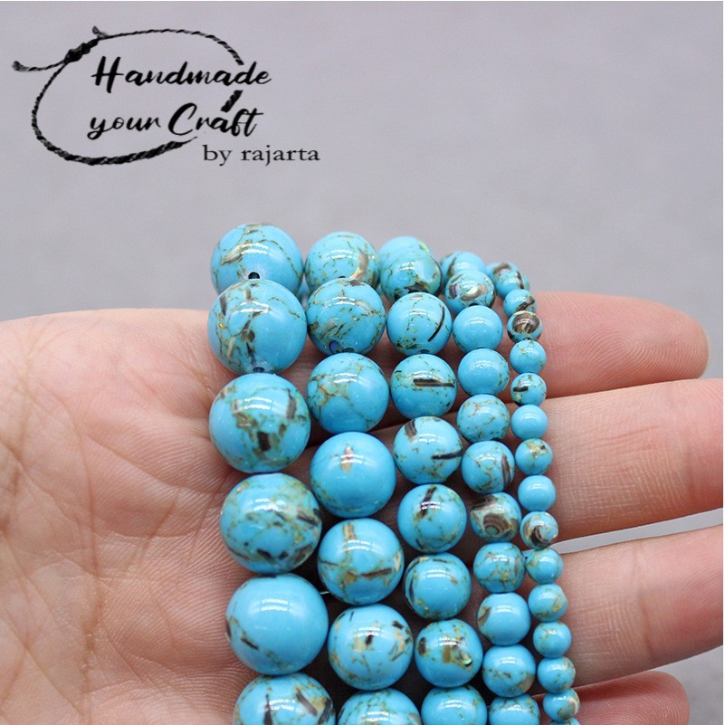 Butir Batu Shell Turquoise Natural Loose Stone