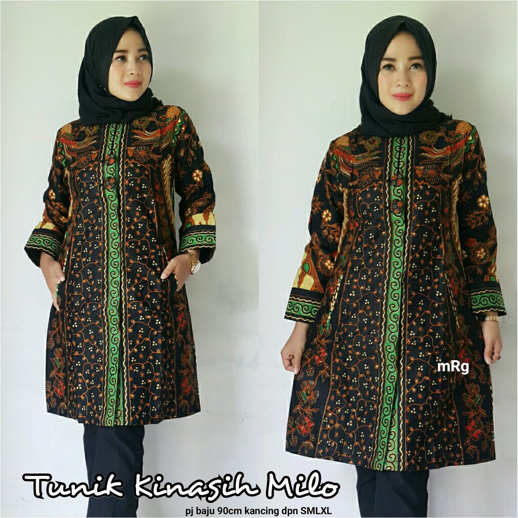  TUNIK  BATIK  ELEGAN BATIK  TUNIK  MURAH BUSANA WANITA 