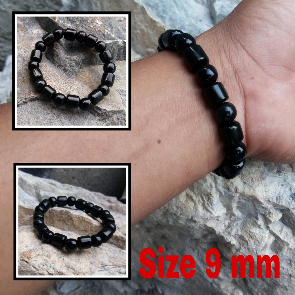 Promo Gelang Tasbih Giok Black Jade Aceh Natural Terapi Model Kombinsi