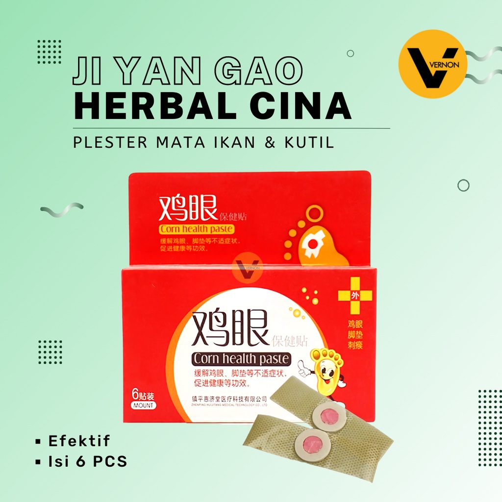 Plester Mata Ikan Kutil Corn JI YAN GAO Herbal Cina Atasi Kapalan