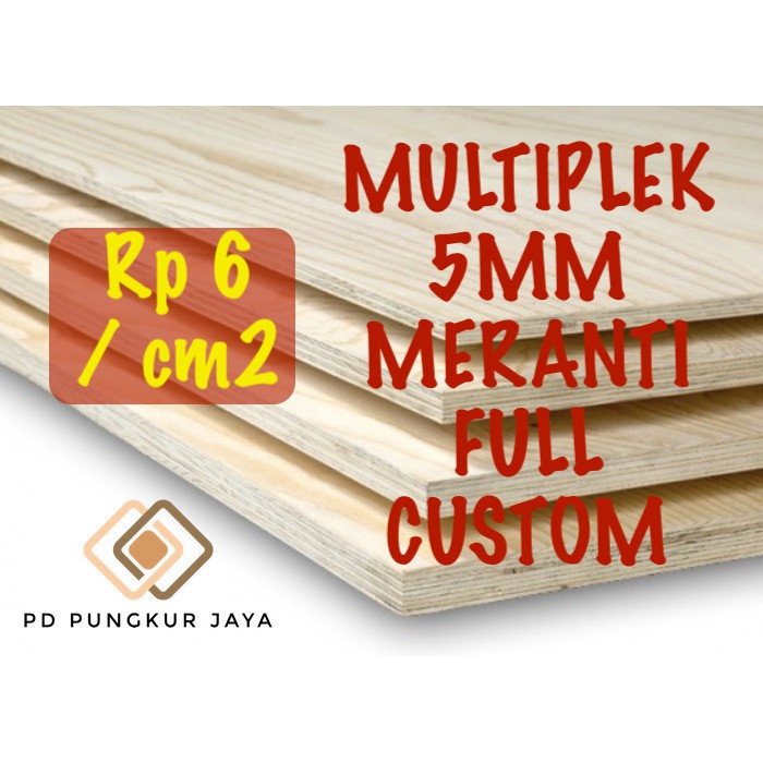 TRIPLEK / MULTIPLEK 5MM MERANTI FULL UKURAN CUSTOM