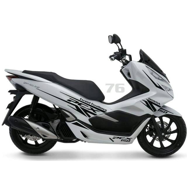 PCX Sticker Cutting K76 Honda PCX Hitam Motor Putih