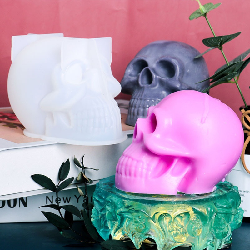 SIY  Halloween Silicone Mold for Casting Mysterious DIY Resin Molds Skull Shape