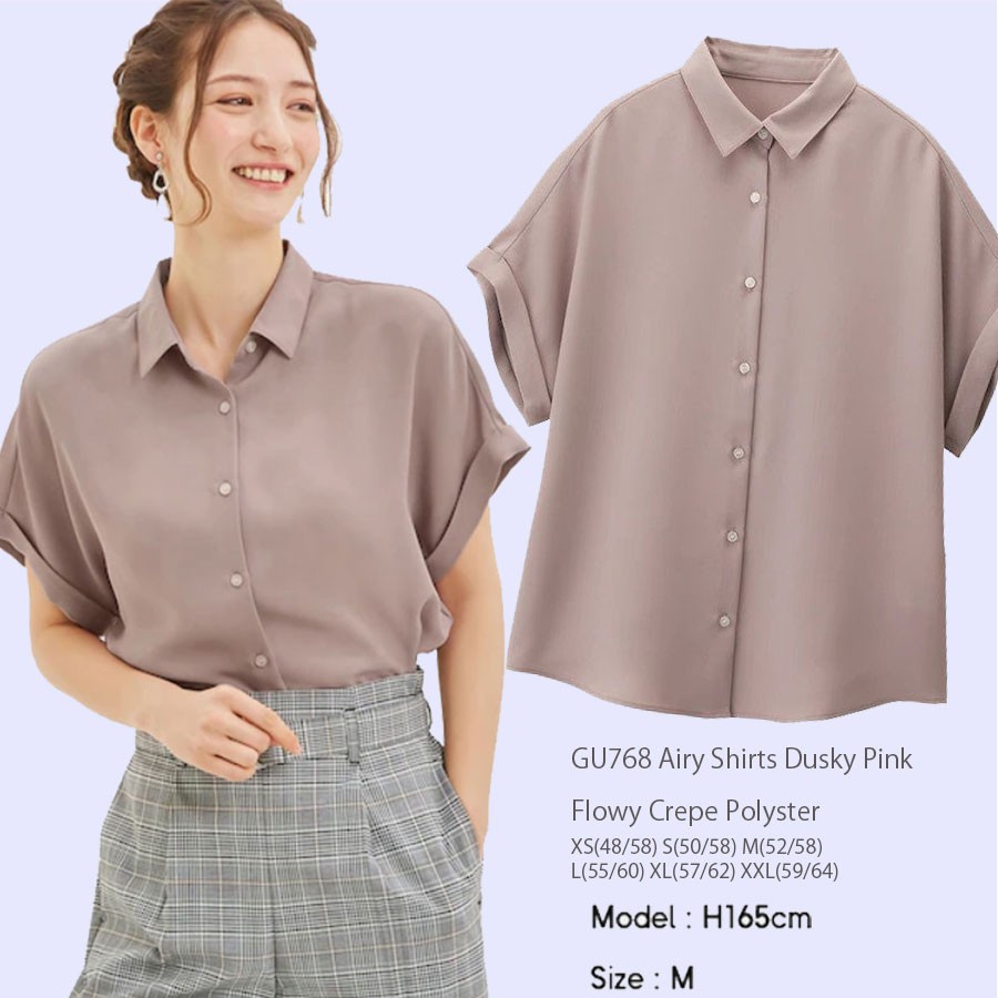 BLOUSE WANITA UNIQLO GU AIRY SHIRTS GU768 AIRY SHIRT-5