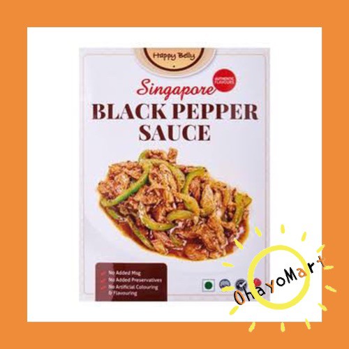 Happy Belly Singapore Black Pepper Sauce/ Bumbu Saus Lada Hitam 50grm