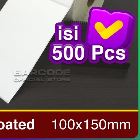

♝ LABEL STICKER BARE 4inch X 6inch ( 1 LINE ) SEMICOATED isi 500 pcs ❇