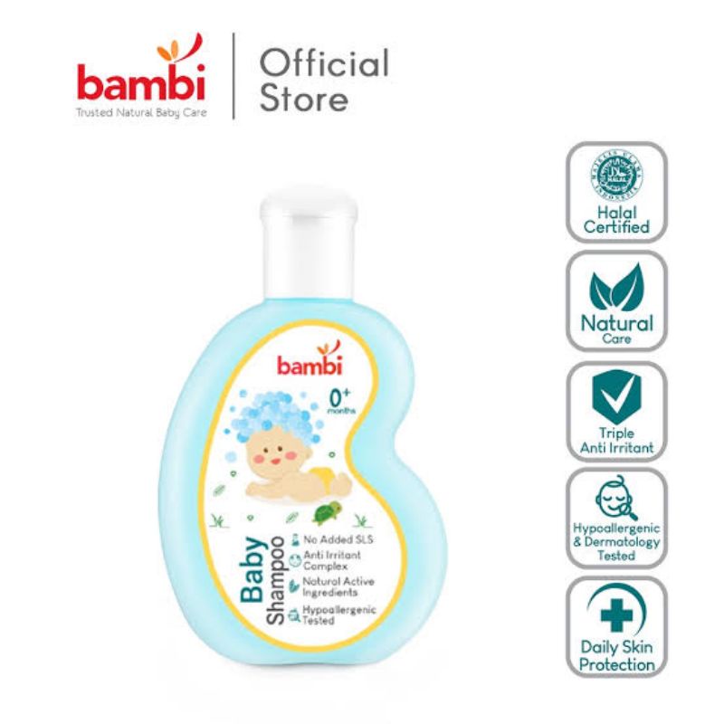 Bambi Baby Shampoo - Bambi Shampo Bayi Baru Lahir - Shampo Rambut Newborn - New Born