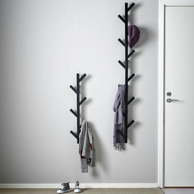 GANTUNGAN JAKET TEMPEL/GANTUNGAN BAJU DINDING UNIK, HITAM