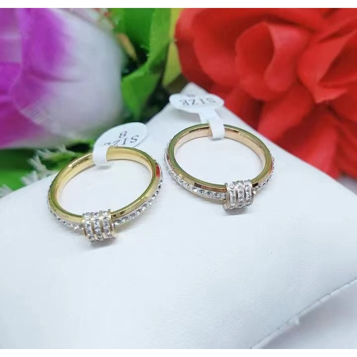 Cincin Titanium Permata Prthiasan Fashion 0021.0022