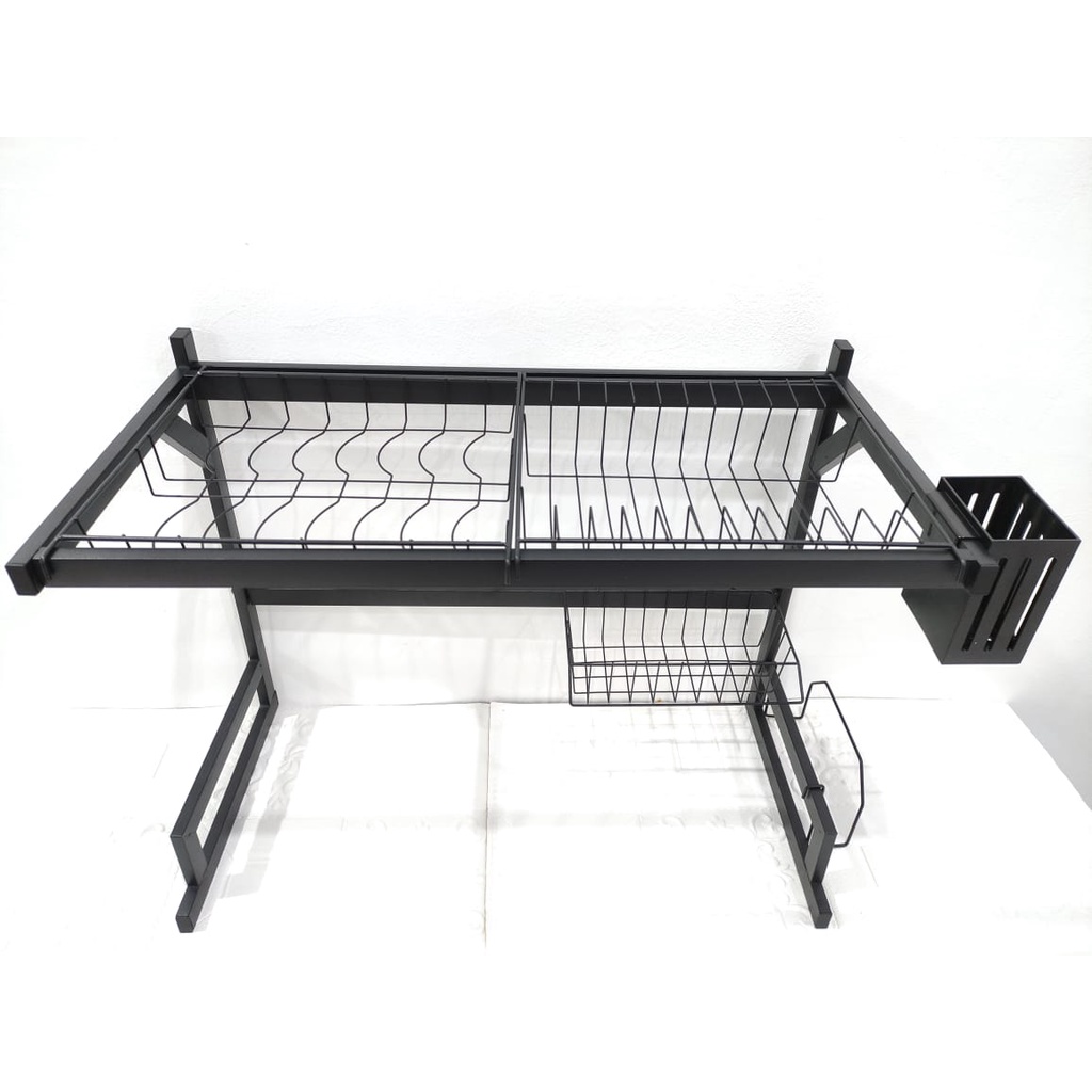 Rak Dapur Stainless Hitam Rak Wastafel Rak Piring Dan Peralatan Dapur Kokoh Kuat / RAK DAPUR RAK MULTIFUNGSI RAK SERBAGUNA 3365