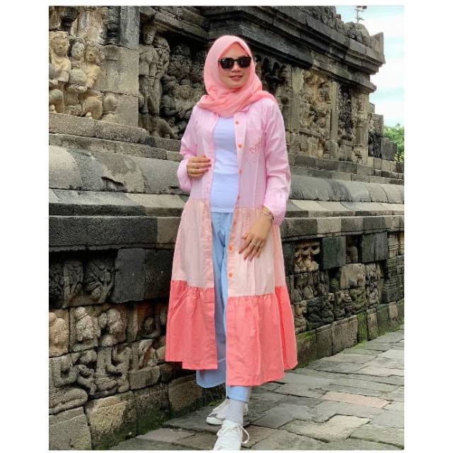 PAKAIAN WANITA TUNIK STYLE KEKINIAN BARU / Tunik pelangi Esemel