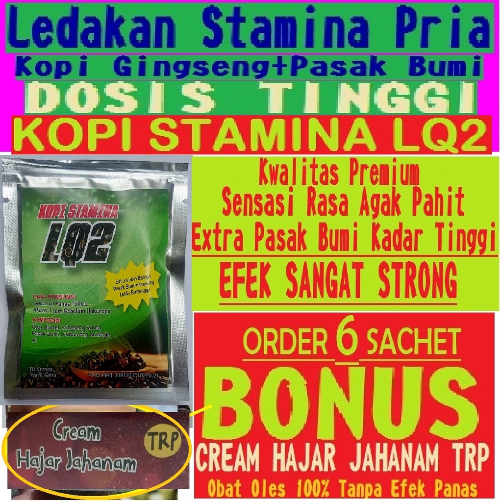 Kopi Perkasa LQ2 Obat Kuat Serbuk Herbal Tahan Lama Pria Di Ranjang