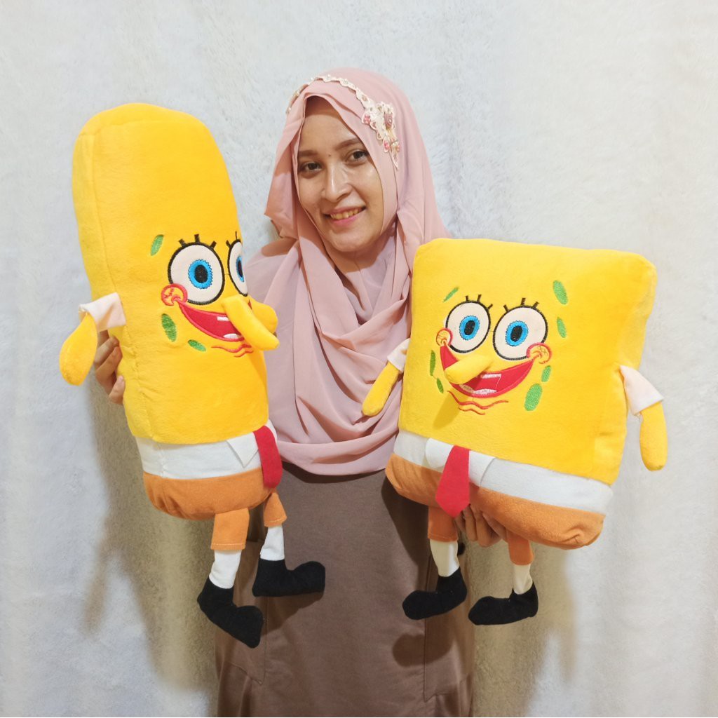 Boneka Spongebob L sepasang guling dan bantal