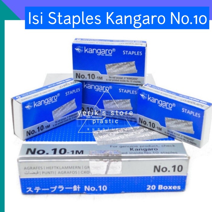 

Isi Staples Kangaro No.10/ Isi Staples Kertas Standard 1000 pcs/kotak