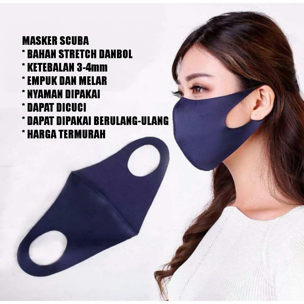 MASKER SCUBA KOREA STYLE  PENUTUP MULUT HIDUNG ANTI KUMAN, ANTI VIRUS, ANTI DEBU DAN ANTI POLUSI