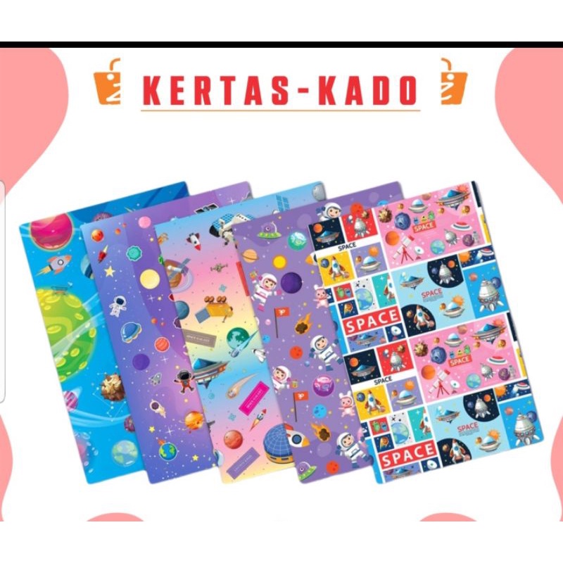 Kertas kado untuk bungkus barang yang dibeli