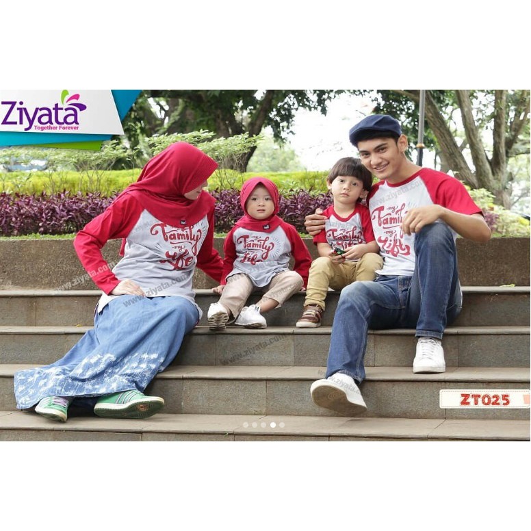 Kaos  Perempuan  ZT025 MY FAMILY MY LIFE,  Sarimbit Keluarga by ZIYATA