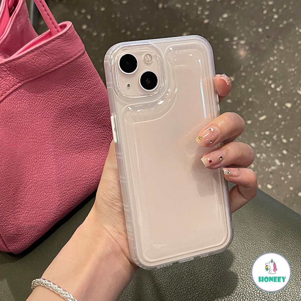 IPHONE Luxury Airbag Shockproof Phone Case Kompatibel Untuk Iphone13 12 11 Pro Max X XR 8 7 Plus Penutup Belakang TPU Lembut Tahan Guncangan Bening Penyerap Goncangan