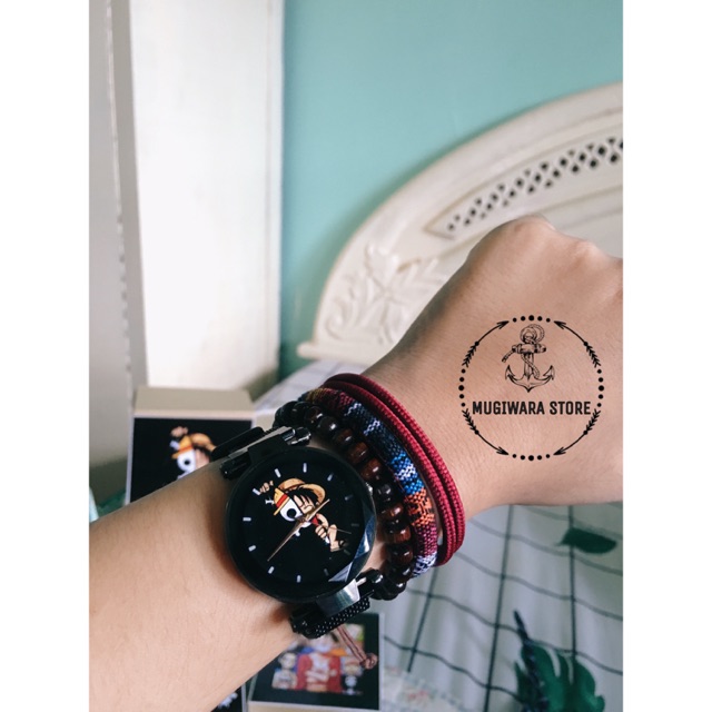 Jam tangan magnet one piece luffy