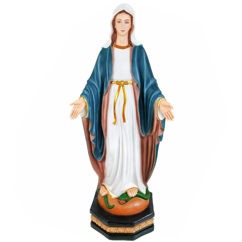 Patung Rohani Bunda Maria Tangan Terbuka 1 meter 100 cm Fiberglass Fullcolor Klasik