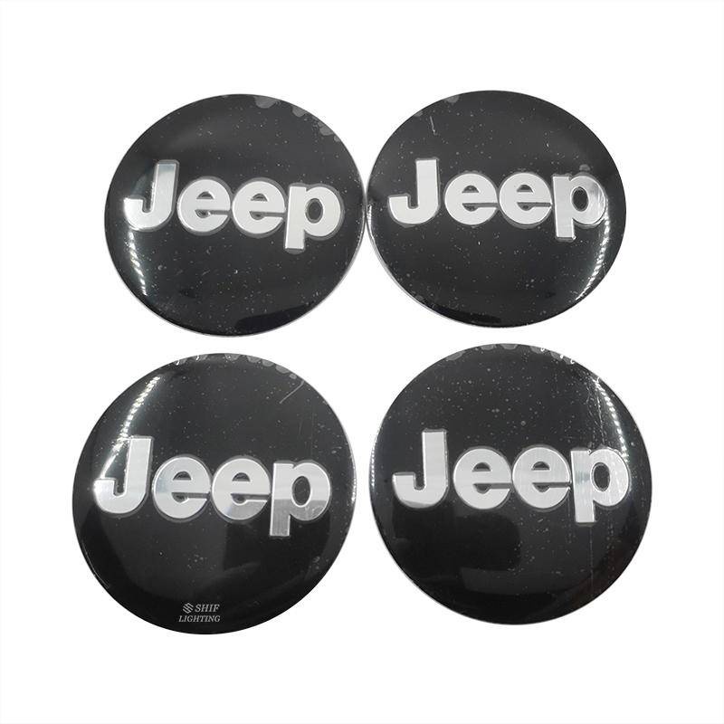 Sticker Emblem Dekorasi Velg Mobil Jeep Trail Rated 4x4 Ukuran 4x56mm