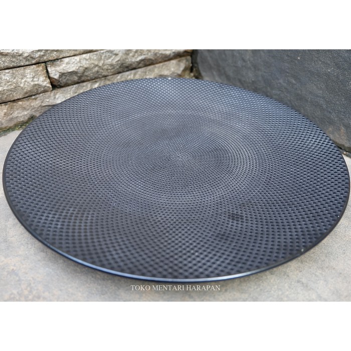 Piring Makan Cantik Keramik Hitam Black Dot Dinner Plate Piring Makan Cantik Keramik Hitam Black Dot Dinner Plate