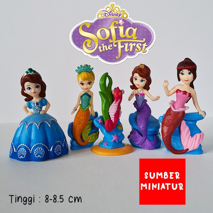 Set Figure Topper Sofia the First Mermaid Rescue isi 5 pcs