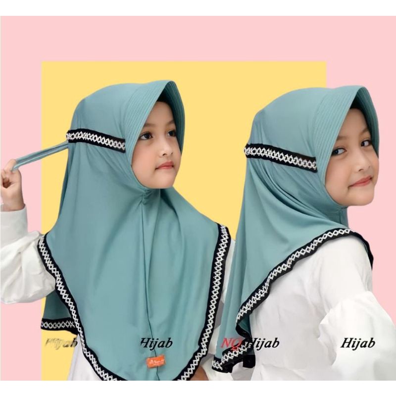 jilbab anak serut pikot silang 3-5thn