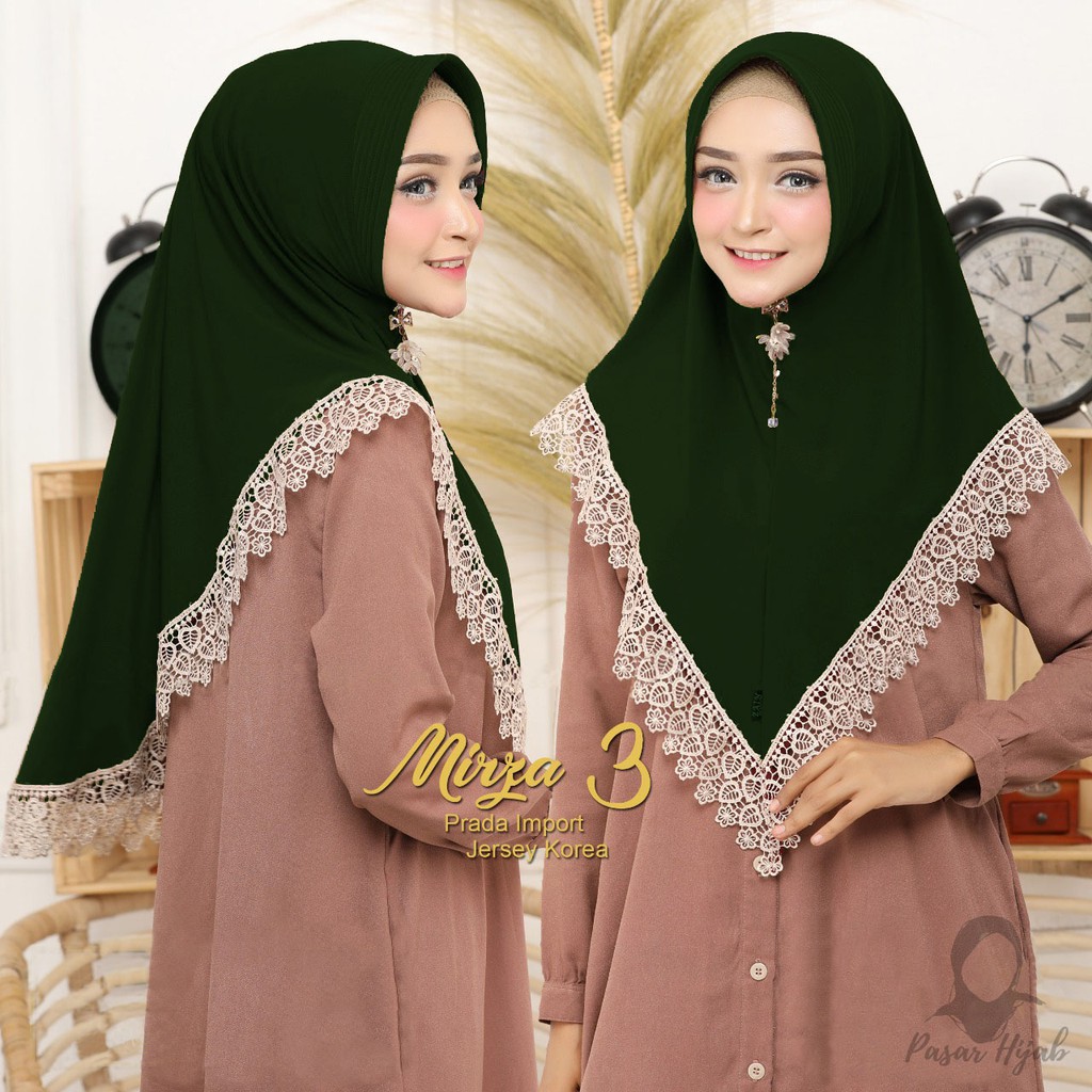 Jilbab Instan Mirza Hijab Instan Jersey Premium Kerudung Bergo Pasar Hija'b