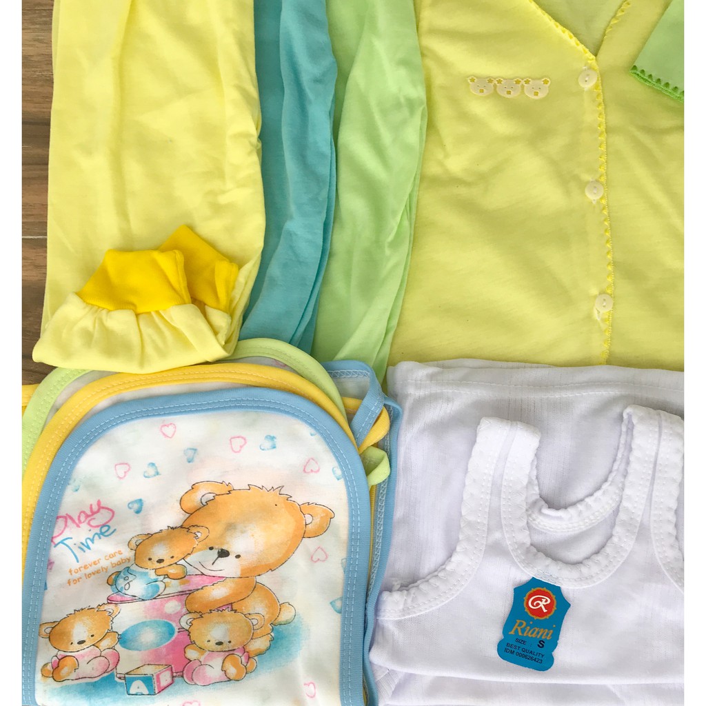 Paket Hemat Perlengkapan Baju Bayi Baru Lahir (New Born) Ekonomis dan Hemat PAKET POLOS WARNA 3