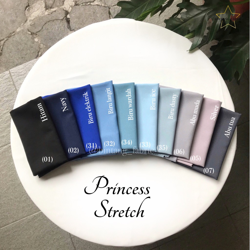 Bahan Kain Princess Stretch Lady Zara 1 meter-3