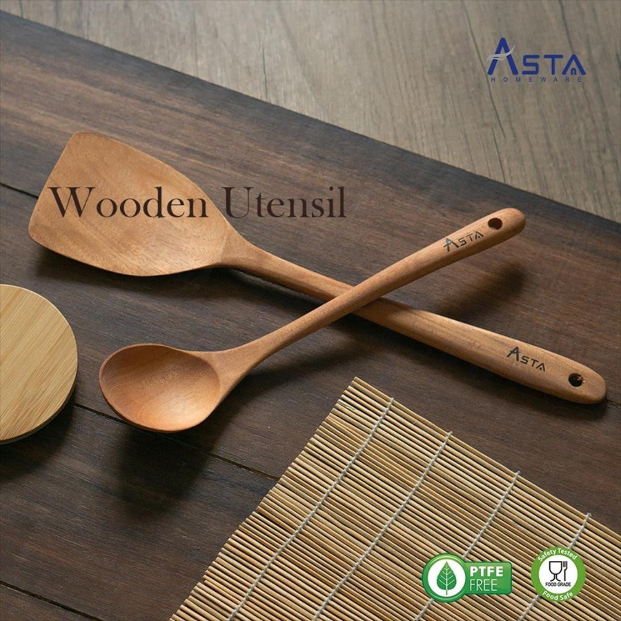 Spatula Kayu Sutil Kayu Asta ASWS-02 ASWS 02 Turner Wood Spatula