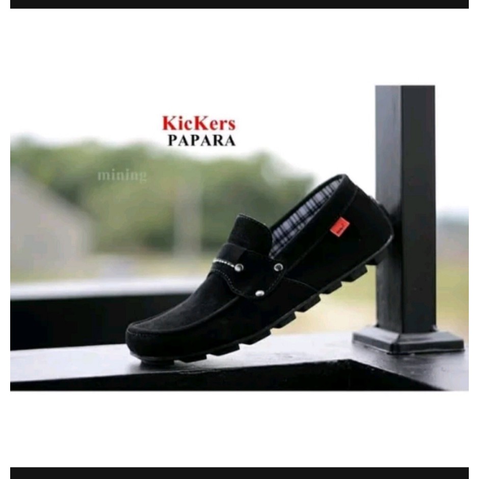 Sepatu Kickers Knop Sepatu Pria Kasual SLip on Suede Murah Santai papara