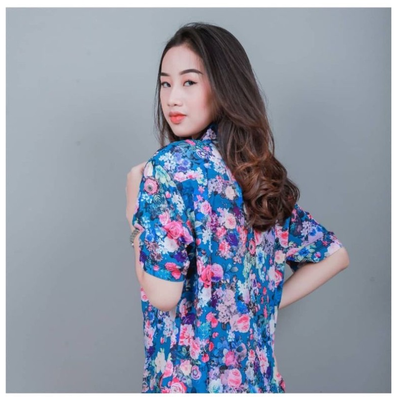 KEMEJA FLORAL HEM PANTAI HEM TROPICAL HEM RACERTEES 100% ORIGINAL