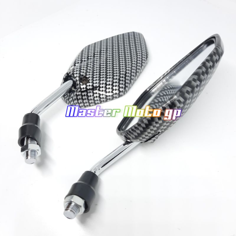 Spion Carbon Mini Model Jupiter Yamaha Spion Jupiter karbon Mini Tangkai Pendek Chrome Universal motor Yamaha Mio jupiter Vega mx force xeon fino soul Gt