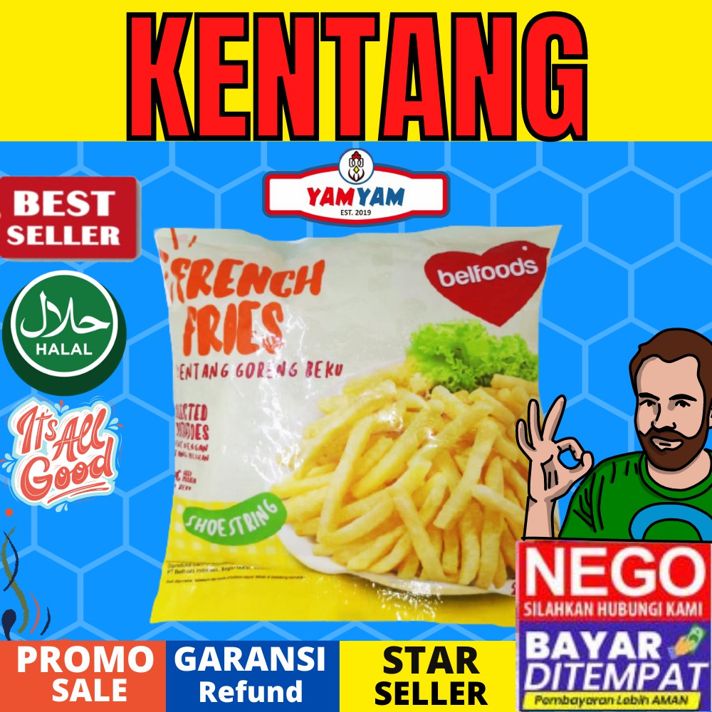 

KENTANG BELFOODS 200gr 200 gram Makanan Beku Frozen Food Cemilan Sehat Olahan Sayur Depok BOGOR
