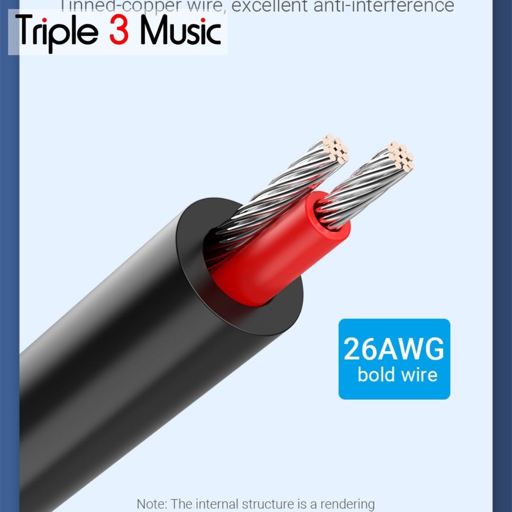 Vention BCF - 3M Kabel 2 Rca ke 3.5mm kabel komputer ke speaker