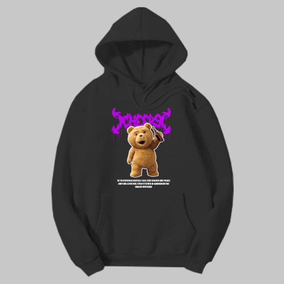 Public - Cheers Bear Hoodie - Hoodie Beruang Unisex