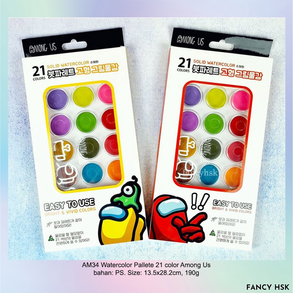 

ORI KOREA WATERCOLOR PALLETE 21 COLOR AMONG US AM34