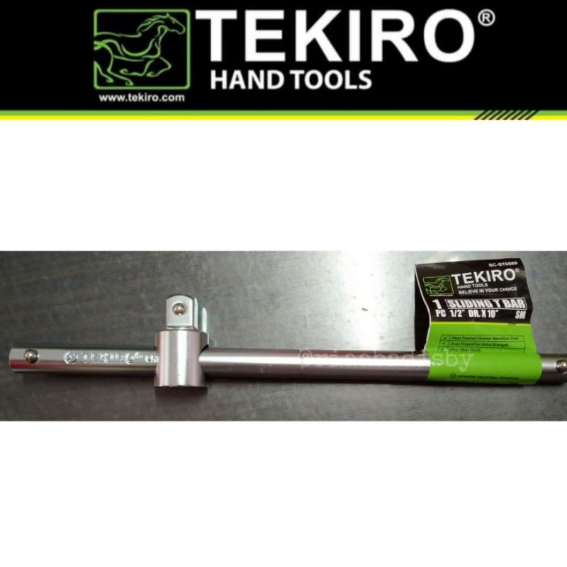 Gagang Sliding Sok T 1/2&quot; x  10&quot; Tekiro 1/2 inch Dr. Sliding Bar 10 inch TEKIRO SLIDING T BAR 1/2&quot; X 10” SC-ST0569