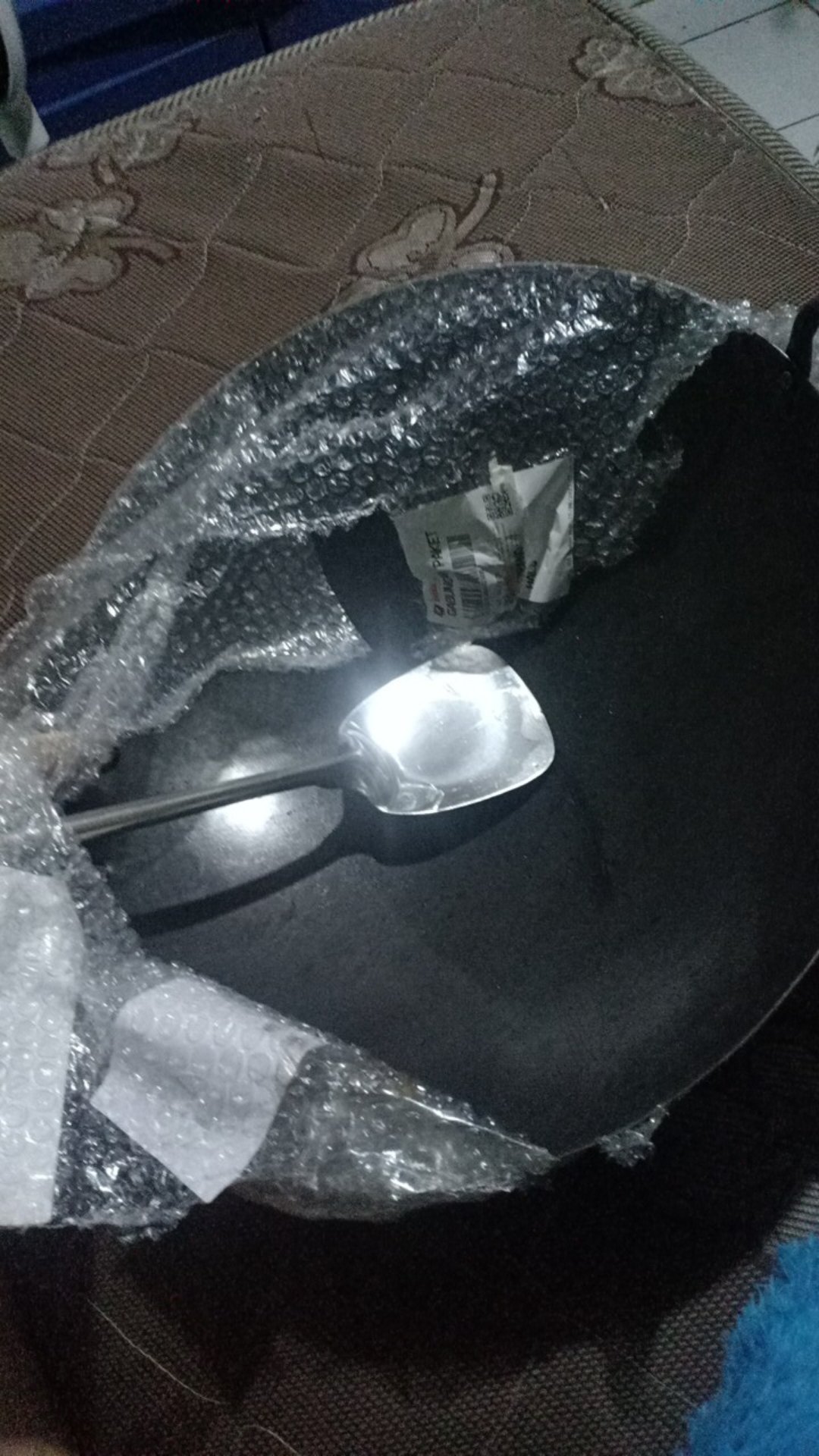 (bundle) Wajan Nasgor Plat Baja Hitam Wajan Resto Chinese Food 45 Cm  - Sutil 12 Cm