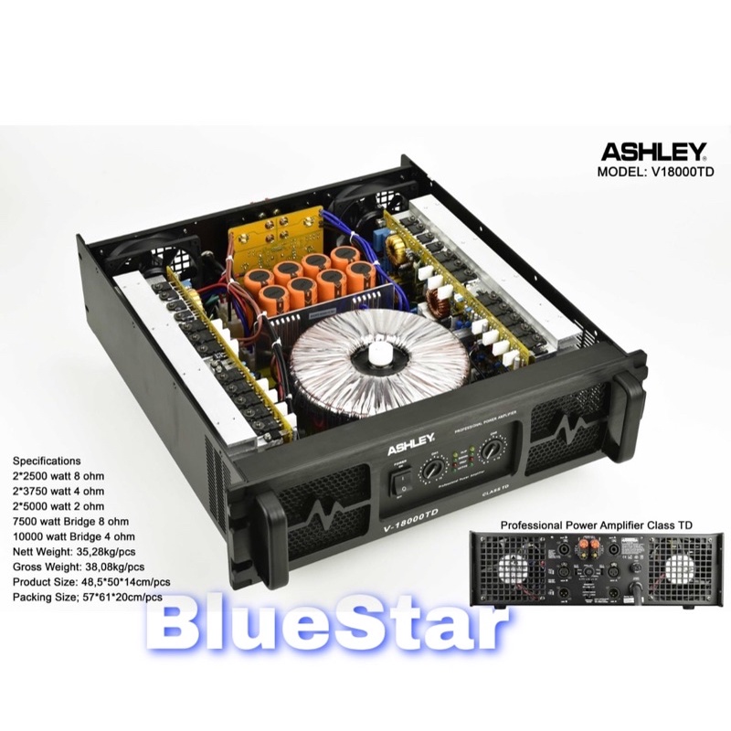 Power Ashley V 18000 TD Original Amplfier Ashley V18000TD Class TD