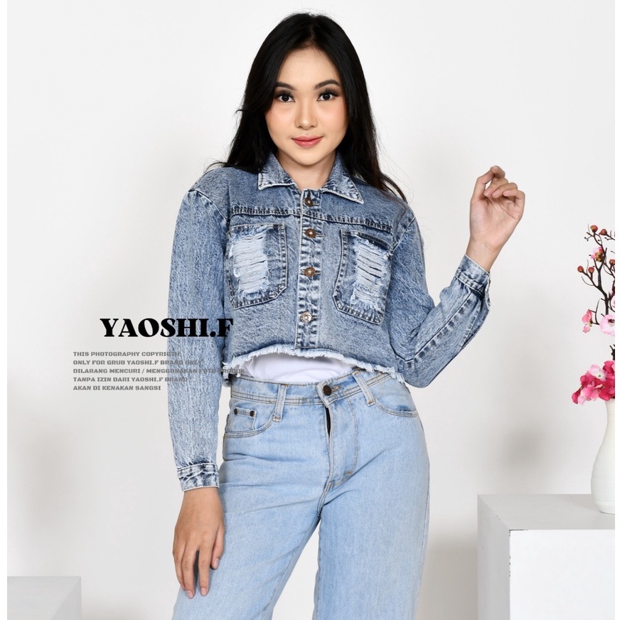 YAOSHI - JAKET JEANS RIPPED CANDY