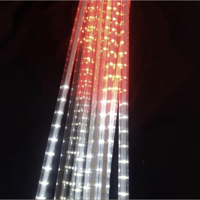 lampu led meteor merah putih / lampu led meteor dekorasi pohon 17 agustus