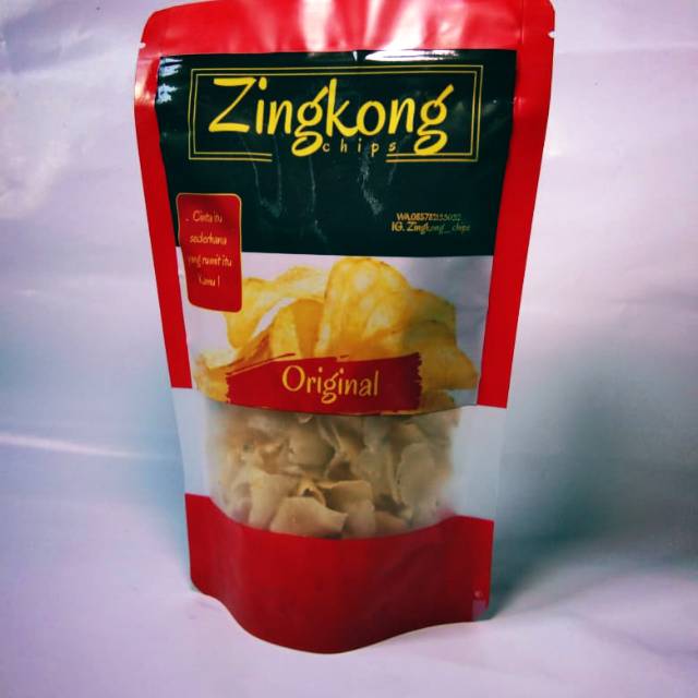 

Zingkong Chips rasa original keripik renyah keripik singkong cemilan enak