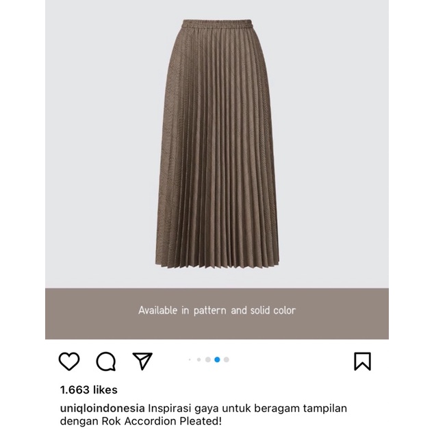 Rok Pleated Accordion Uniqlo
