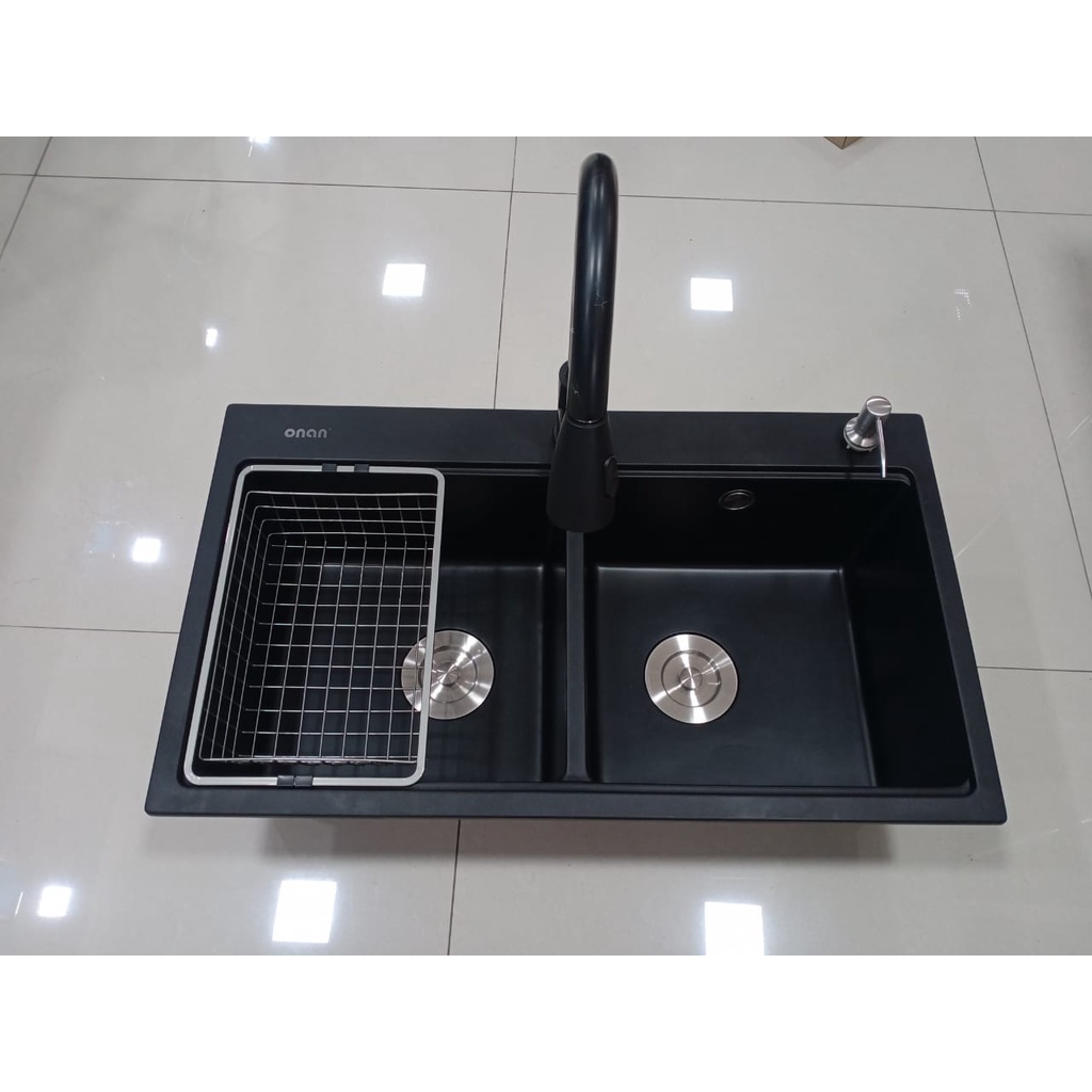 Kitchen sink Granit ONAN 8046 Dark Black comp