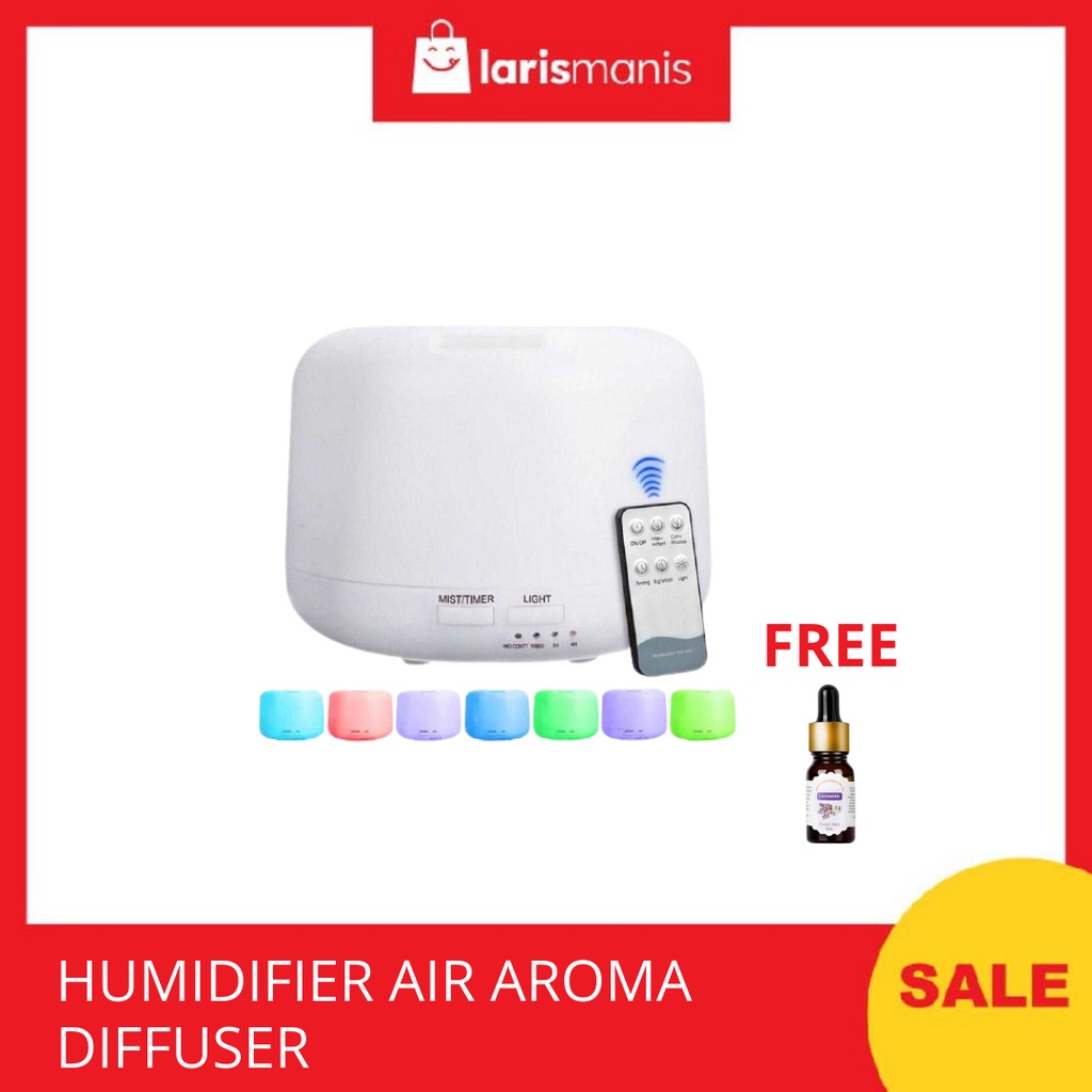 Humidifier Diffuser Purifier Portable Aromatherapy Electric + Remote With 7 LED Colour Pengharum Ruangan Taffware Humidifier Elektrik Pewangi Ruangan Otomatis Aromaterapi Diffuser Aromaterapi Ruangan Aromaterapi Kamar Disfuser Pengharum Ruangan Free Oil